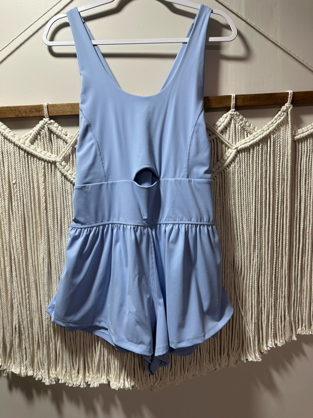 Arizona Jean Company Light Blue Scoop Romper with Center Cutout